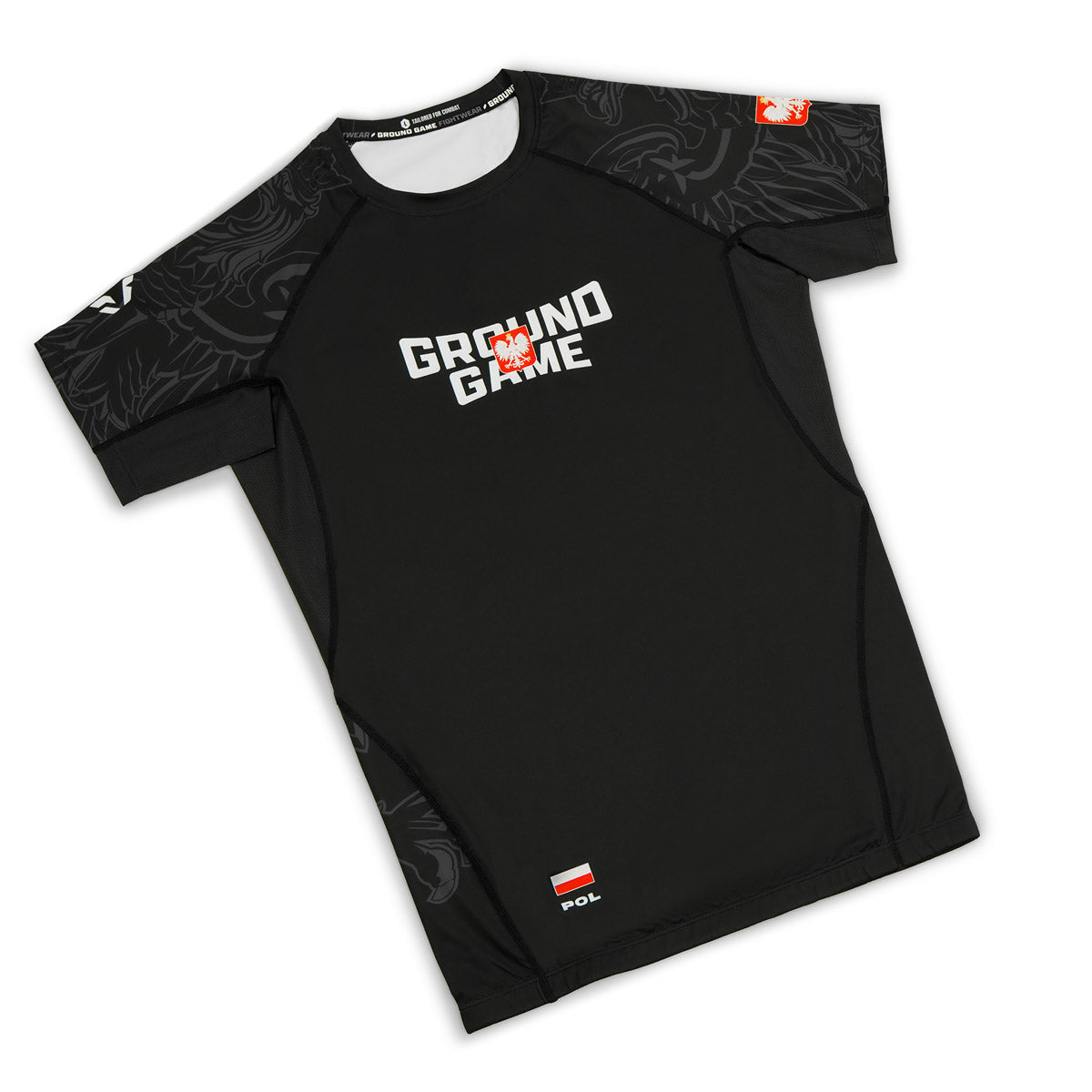 Rashguard Poljska 3.0 s kratkimi rokavi (Črna)