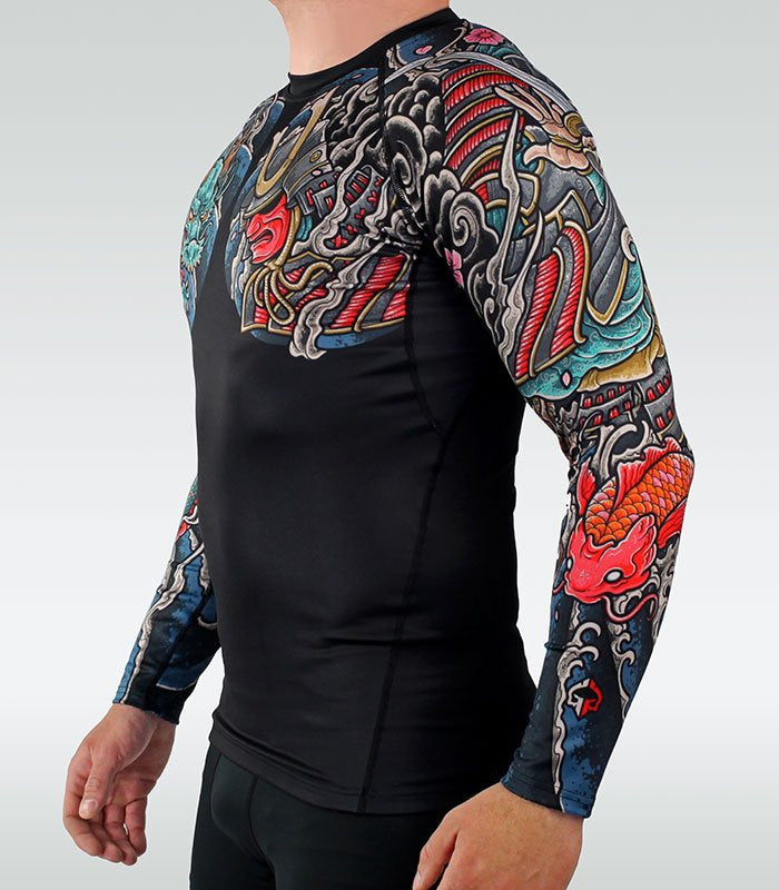 Rashguard Bushido 3.0 z dolgimi rokavi (črn)