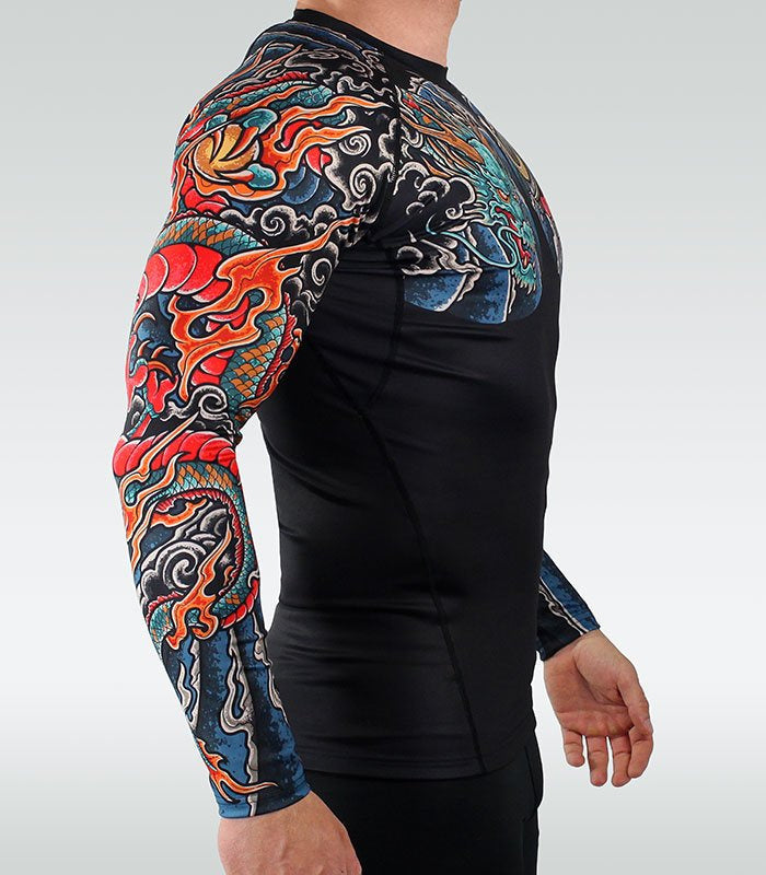 Rashguard Bushido 3.0 z dolgimi rokavi (črn)