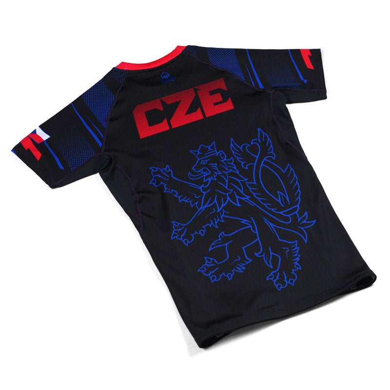 Rashguard Czech Republic s kratkimi rokavi (črn)