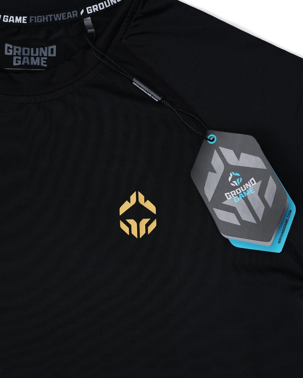 Rashguard Essential Gold s kratkimi rokavi