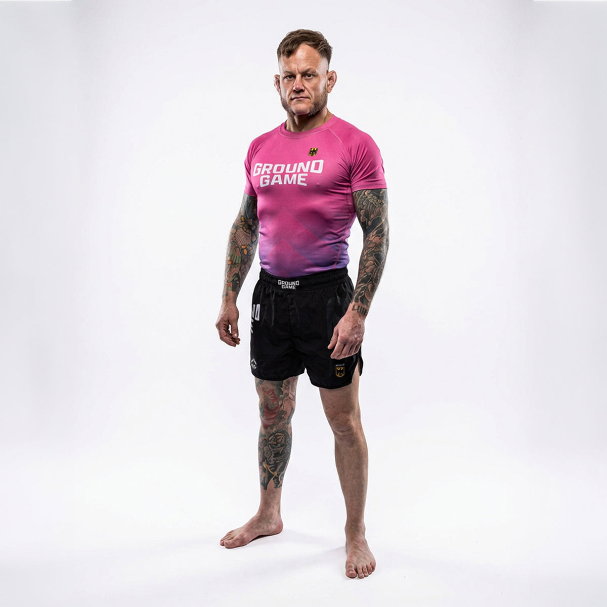 Rashguard Nemčija, kratki rokavi (rožnat)