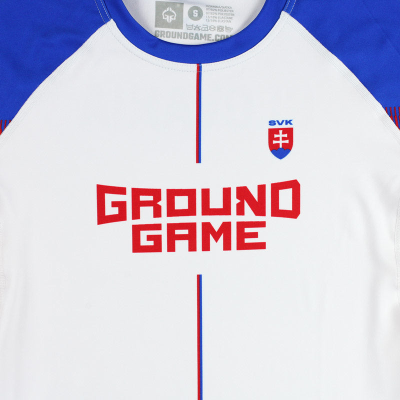 Rashguard Slovaška s kratkimi rokavi (bel)