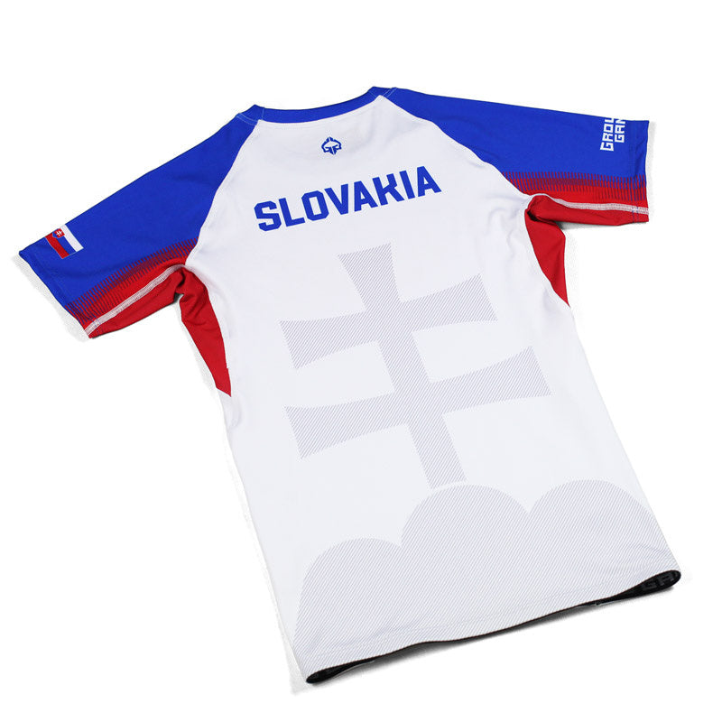 Rashguard Slovaška s kratkimi rokavi (bel)
