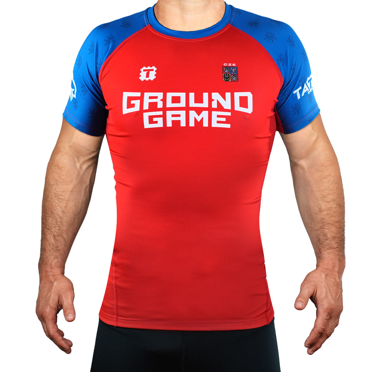 Rashguard Tatamy Češka s kratkimi rokavi (rdeč)