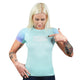 Ženski rashguard Athletic Mint s kratkimi rokavi