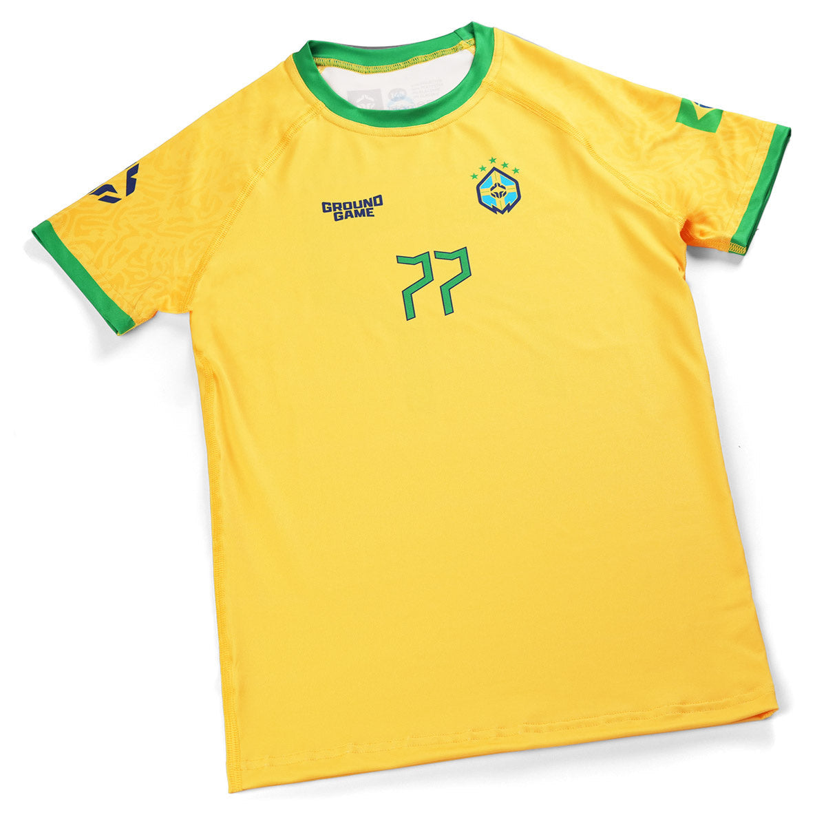 Otroški kratkorokavni rashguard Brazil Football