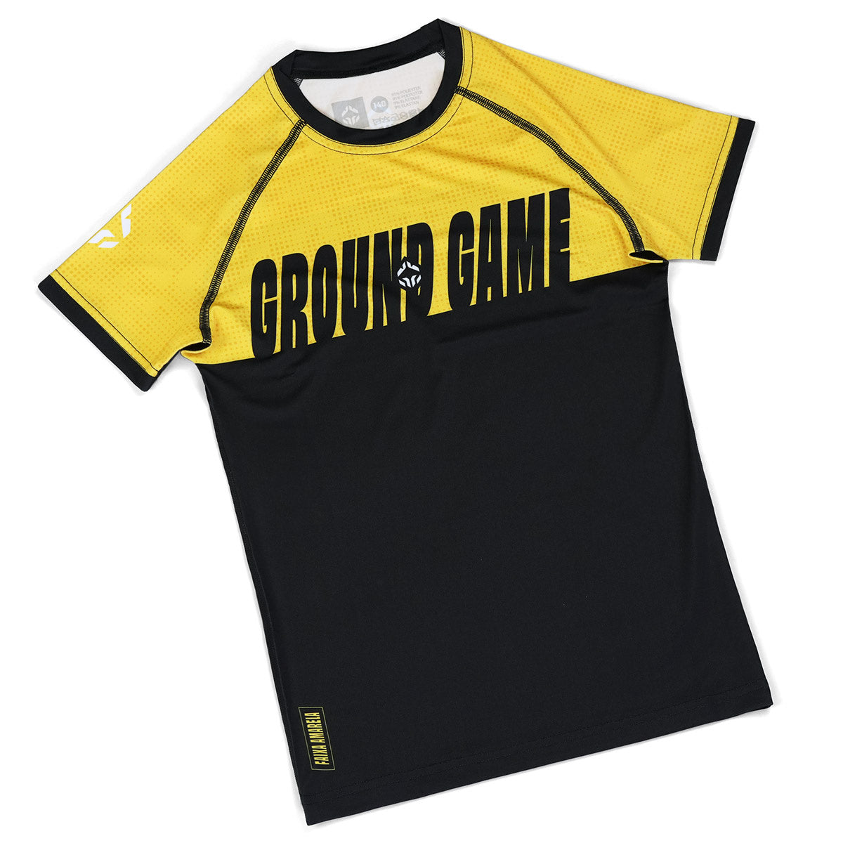 Otroški rashguard IBJJF Kids s kratkimi rokavi (rumen)
