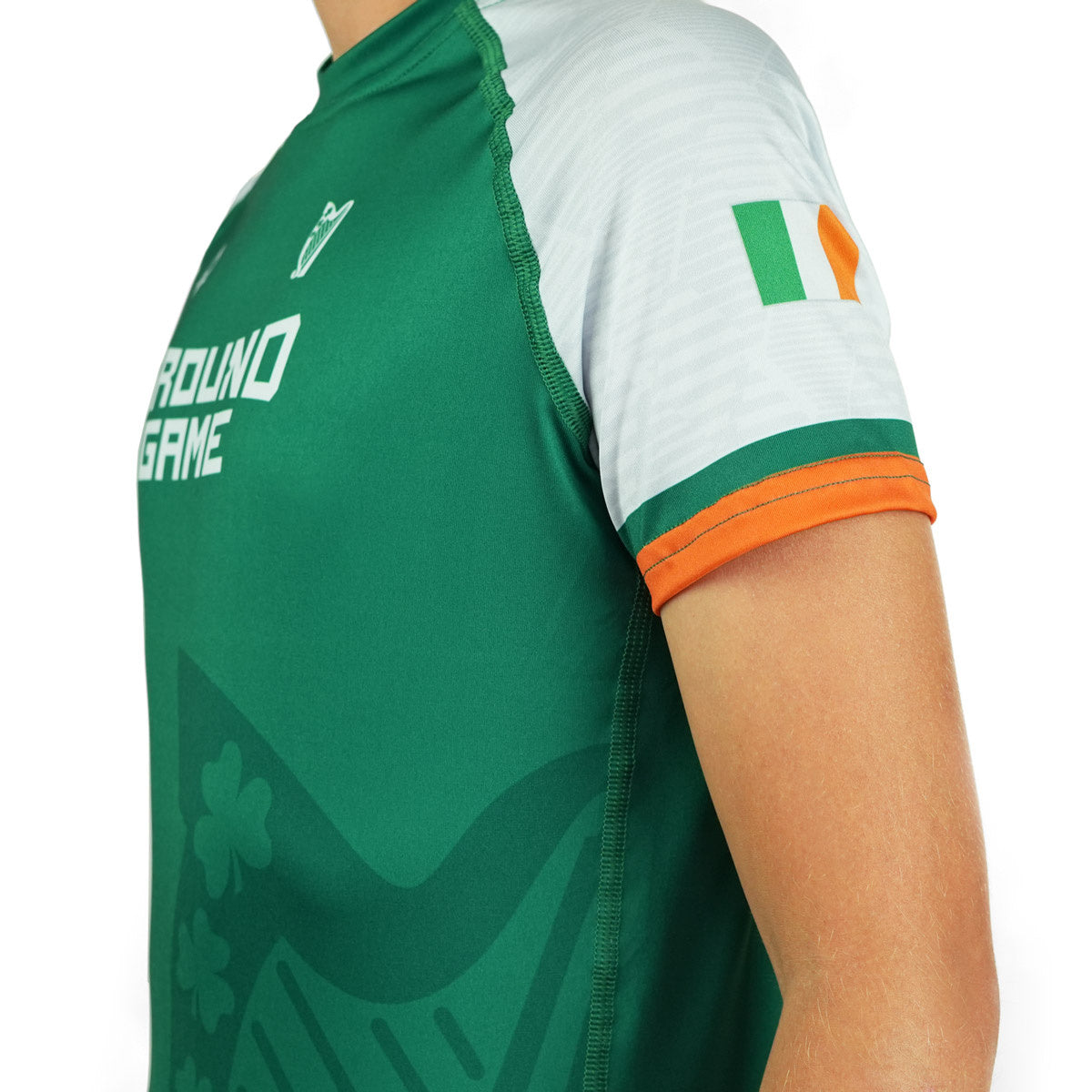 Otroški rashguard Irska s kratkimi rokavi (zelen)