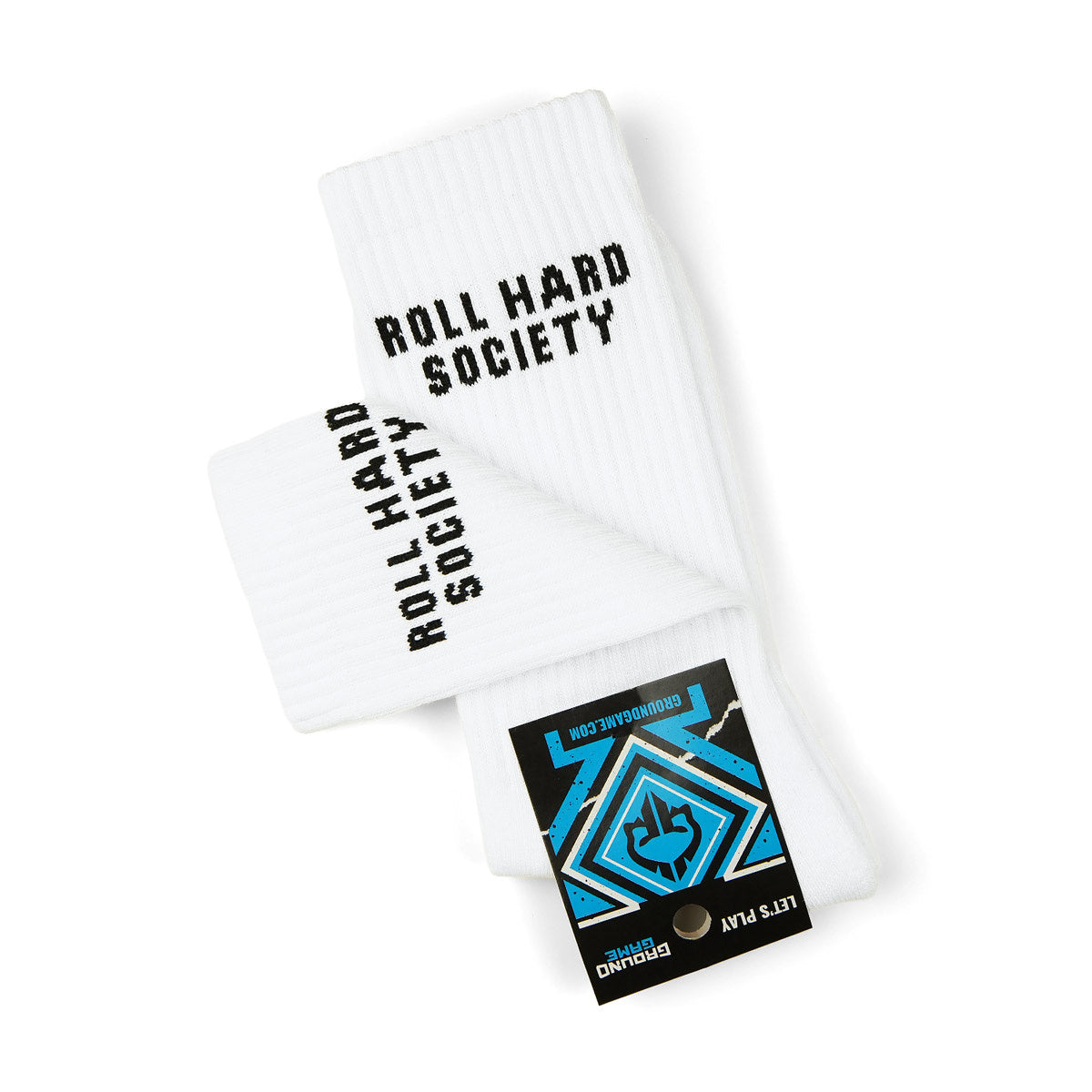 Nogavice Roll Hard Society (bele)