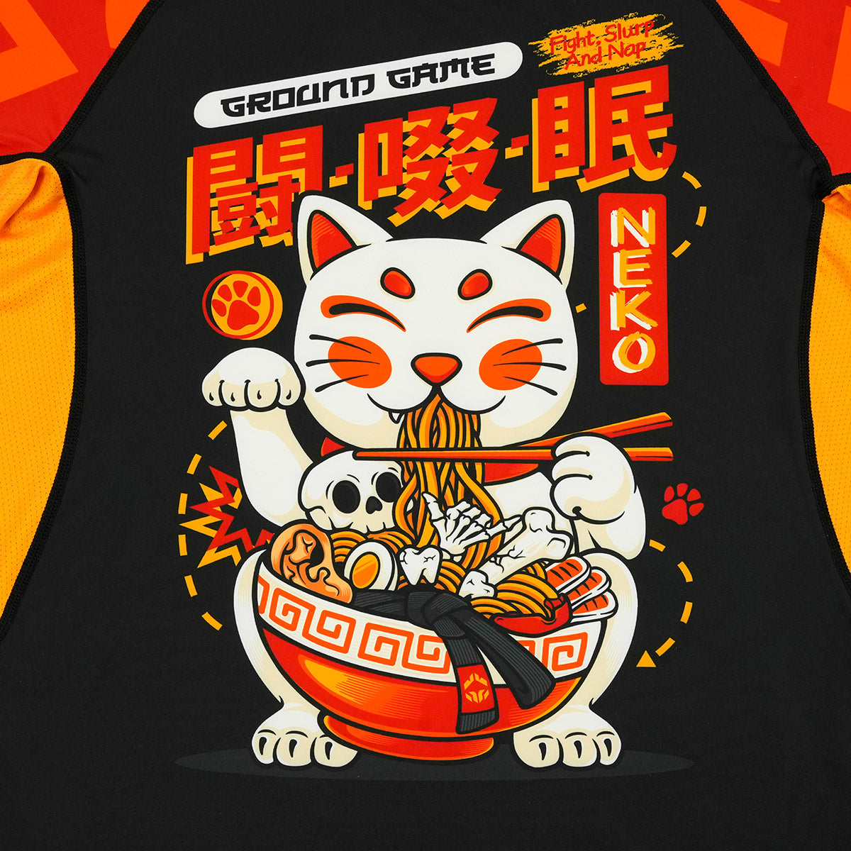 Rashguard Ramen Cat s kratkimi rokavi