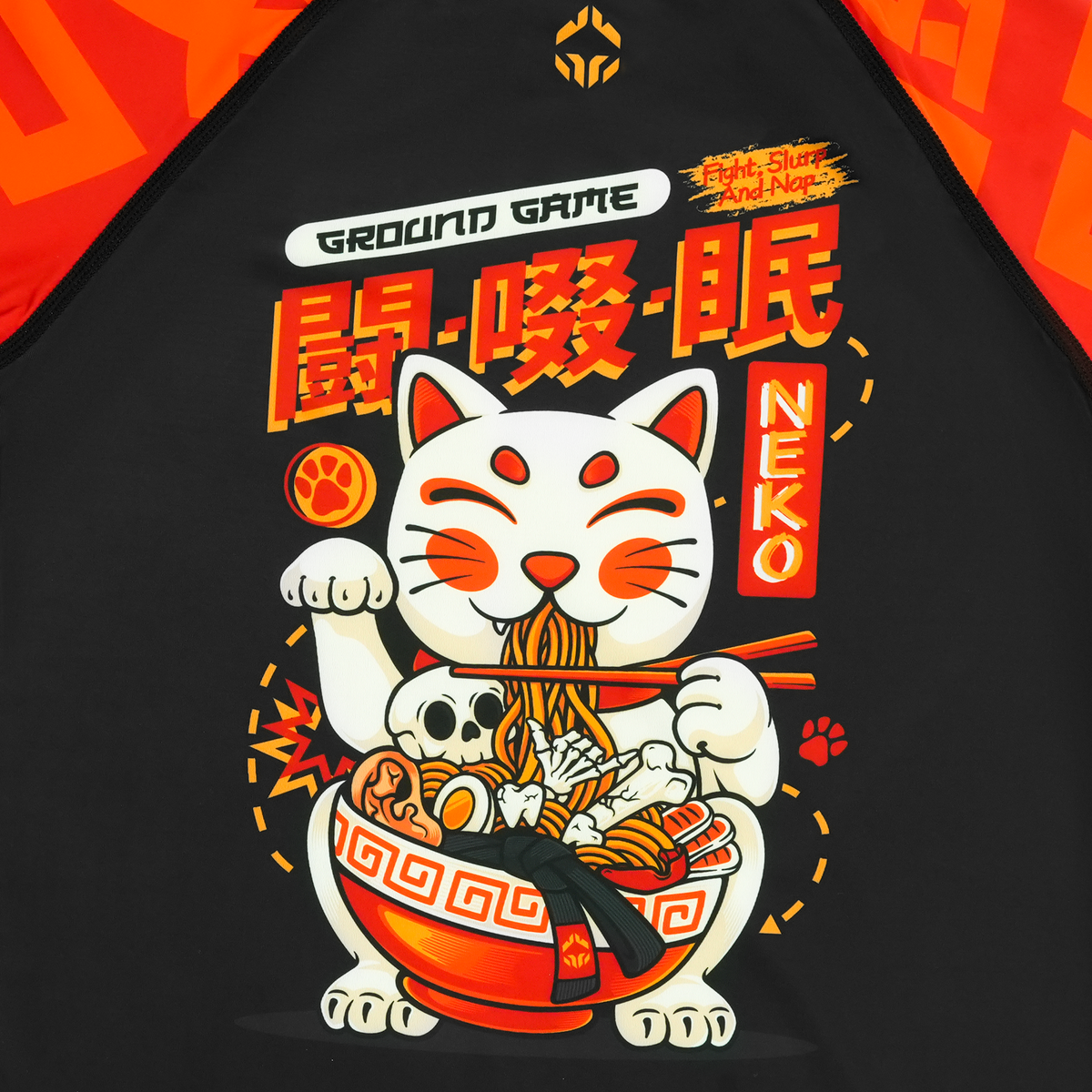 Otroški rashguard Ramen Cat s kratkimi rokavi