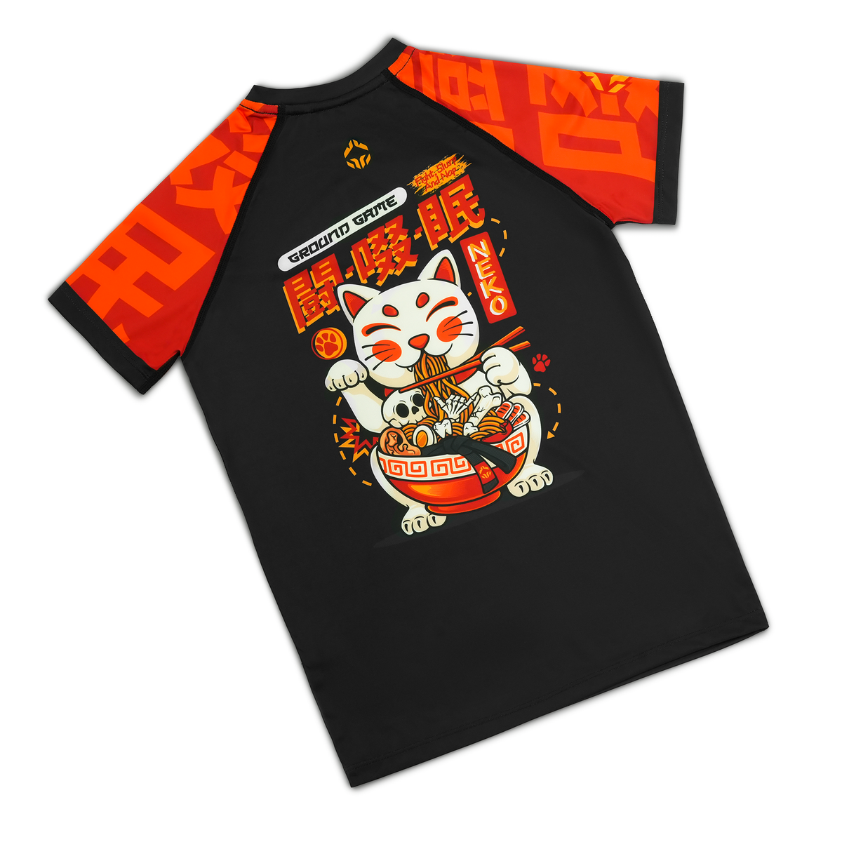 Otroški rashguard Ramen Cat s kratkimi rokavi