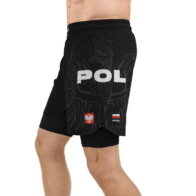 Dvodelne vadbene kratke hlače Poljska 3.0 (Črne)