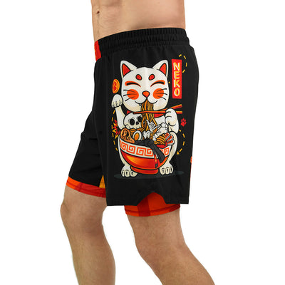 Dvodelne vadbene kratke hlače Ramen Cat