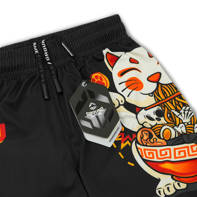 Otroške trening kratke hlače Ramen Cat