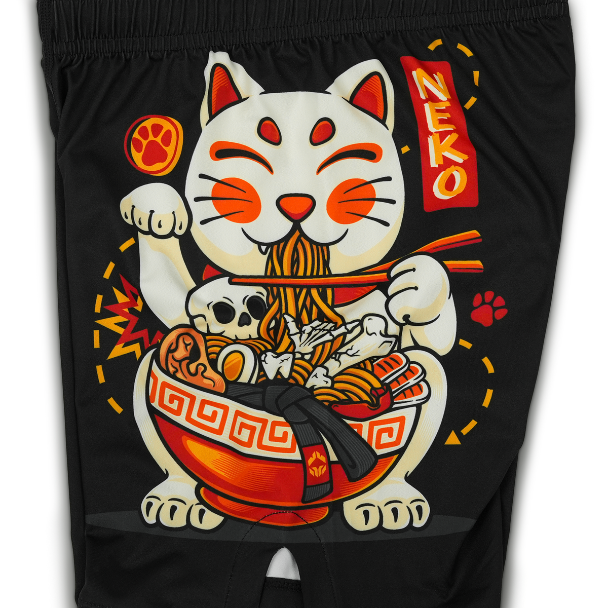 Otroške trening kratke hlače Ramen Cat