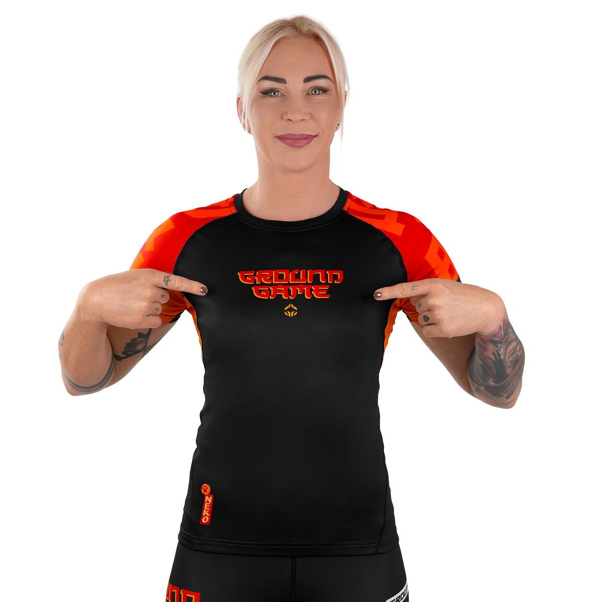 Ženski rashguard Ramen Cat s kratkimi rokavi