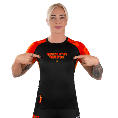 Ženski rashguard Ramen Cat s kratkimi rokavi