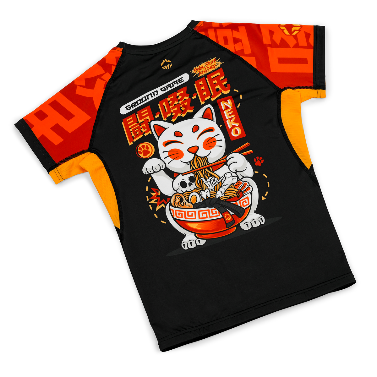 Ženski rashguard Ramen Cat s kratkimi rokavi