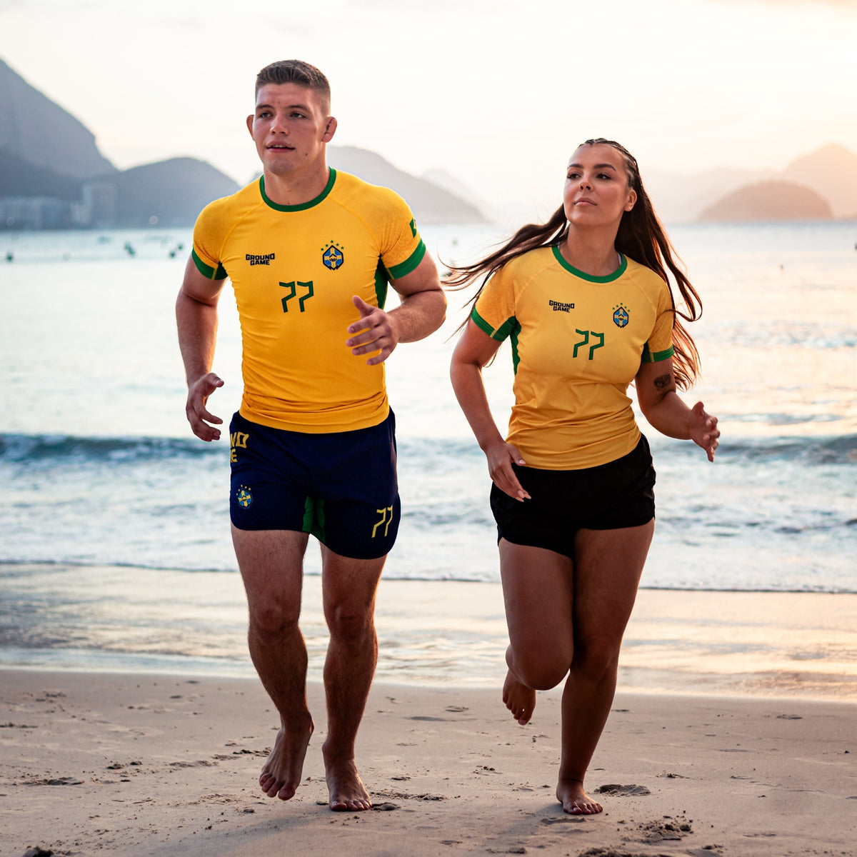 Rashguard Brazil Football s kratkimi rokavi