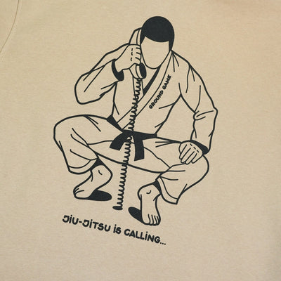 Jopa s kapuco Jiu-Jitsu is Calling x Noize (bež)