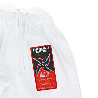 Otroški BJJ GI Ninja (bel) + PAS GRATIS