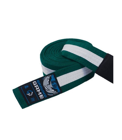 Otroški pas za BJJ (zelen z belo črto)