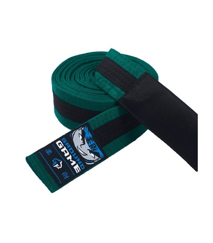Pas BJJ za otroke (zelen s črno prečko)