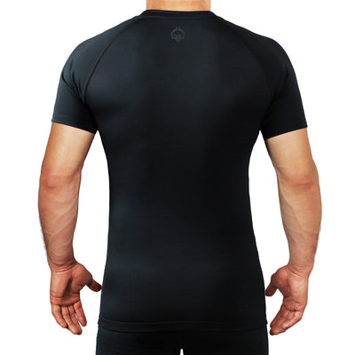 Rashguard Athletic Shadow Black s kratkimi rokavi