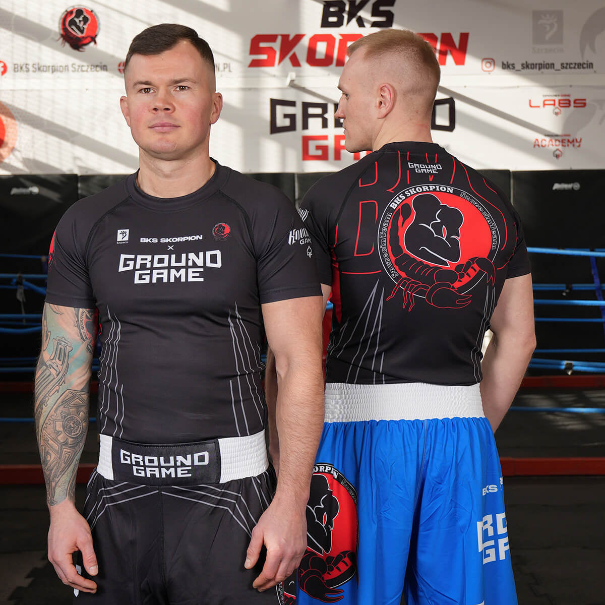 Kratkorokavni rashguard BKS Skorpion (črn)