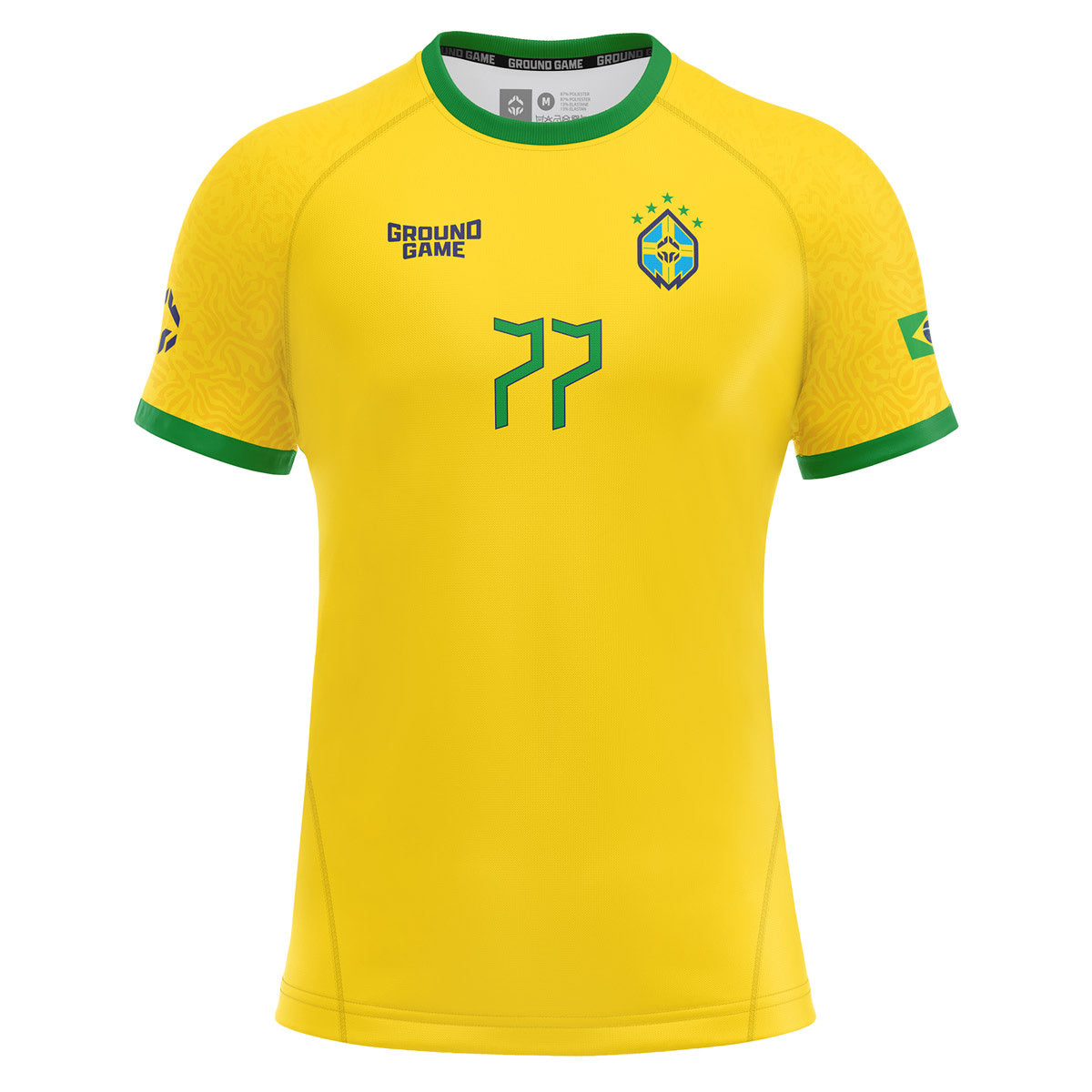 Rashguard Brazil Football s kratkimi rokavi