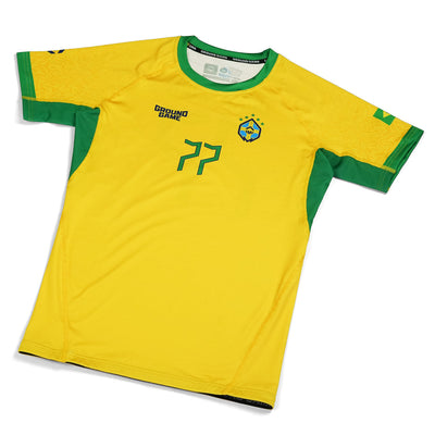 Rashguard Brazil Football s kratkimi rokavi