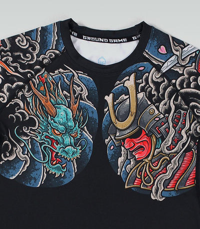 Rashguard Bushido 3.0 s kratkimi rokavi (črn)