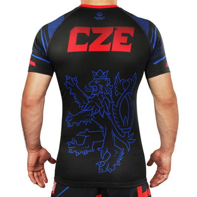 Rashguard Czech Republic s kratkimi rokavi (črn)