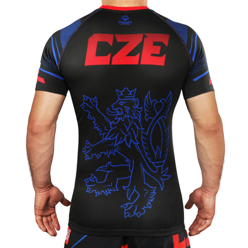 Rashguard Czech Republic s kratkimi rokavi (črn)