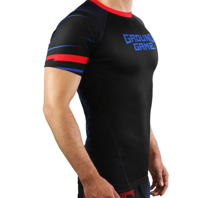 Rashguard Czech Republic s kratkimi rokavi (črn)