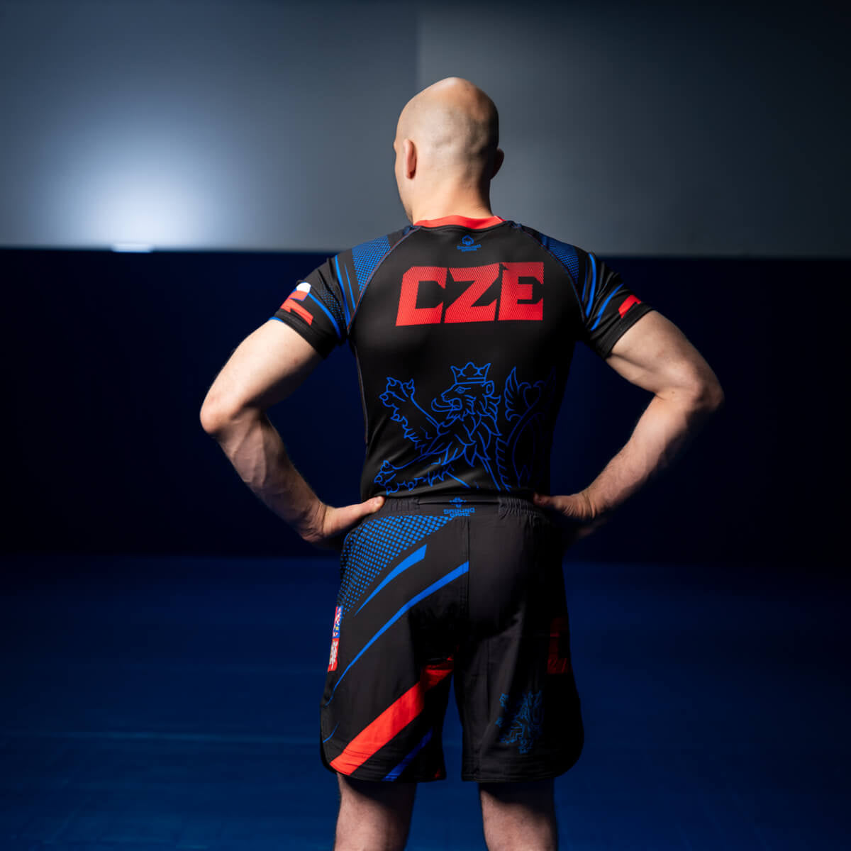 Rashguard Czech Republic s kratkimi rokavi (črn)