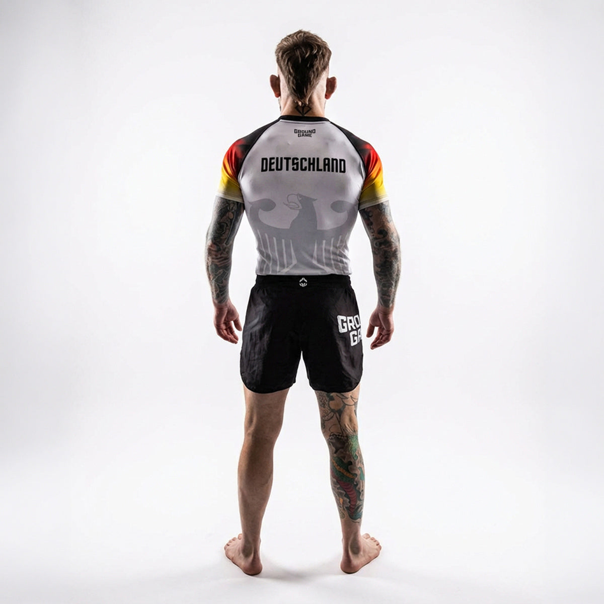 Rashguard Nemčija s kratkimi rokavi (bel)