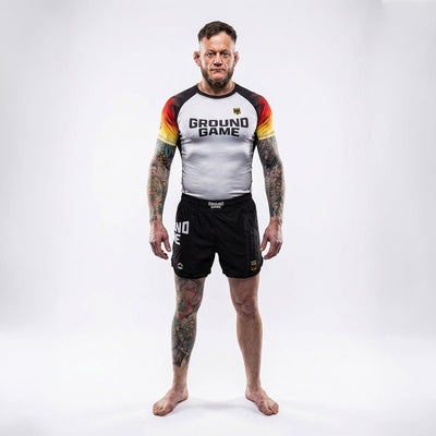 Rashguard Nemčija s kratkimi rokavi (bel)