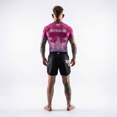 Rashguard Nemčija, kratki rokavi (rožnat)