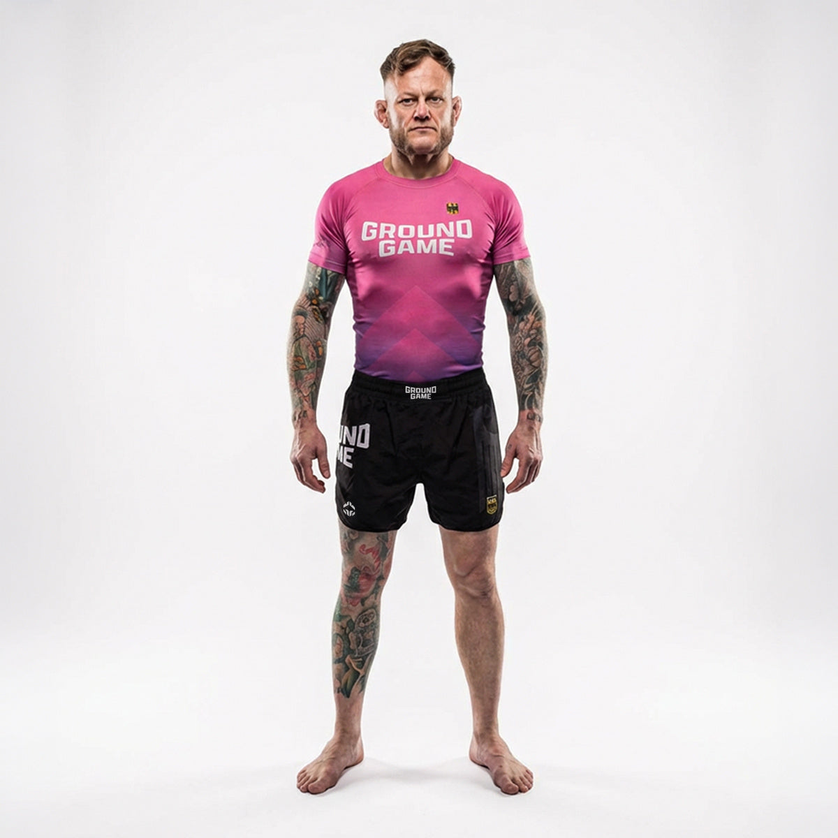 Rashguard Nemčija, kratki rokavi (rožnat)