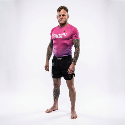 Rashguard Nemčija, kratki rokavi (rožnat)