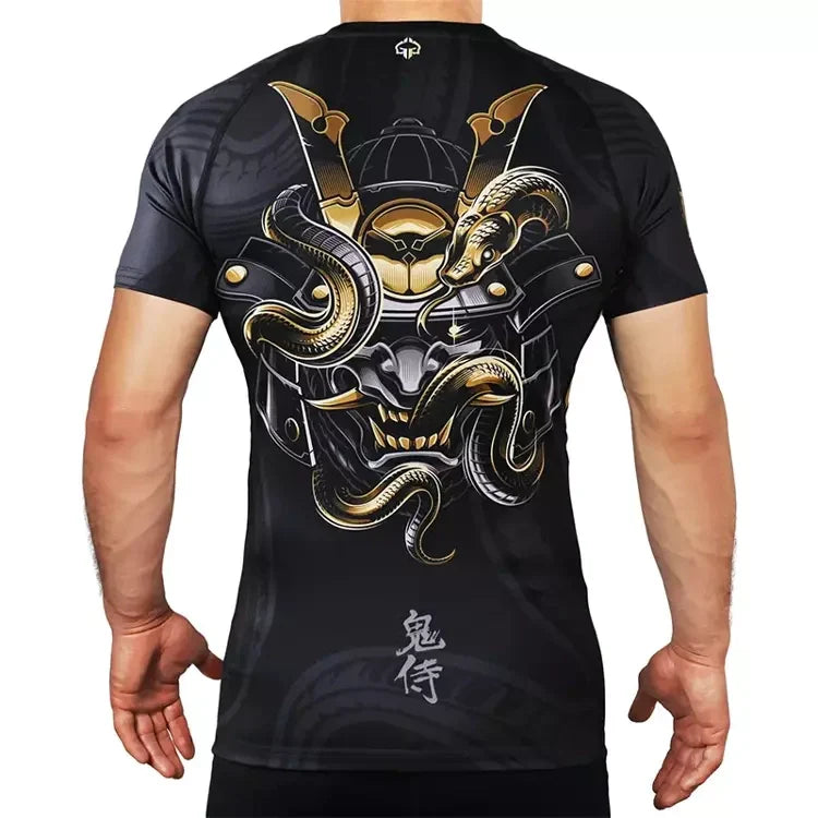 Rashguard Oni Samurai s kratkimi rokavi