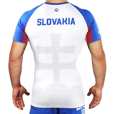 Rashguard Slovaška s kratkimi rokavi (bel)