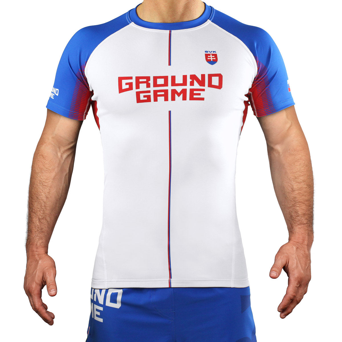 Rashguard Slovaška s kratkimi rokavi (bel)