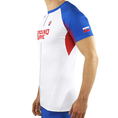 Rashguard Slovaška s kratkimi rokavi (bel)