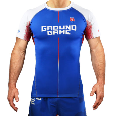 Kratkorokavni rashguard Slovaška (moder)