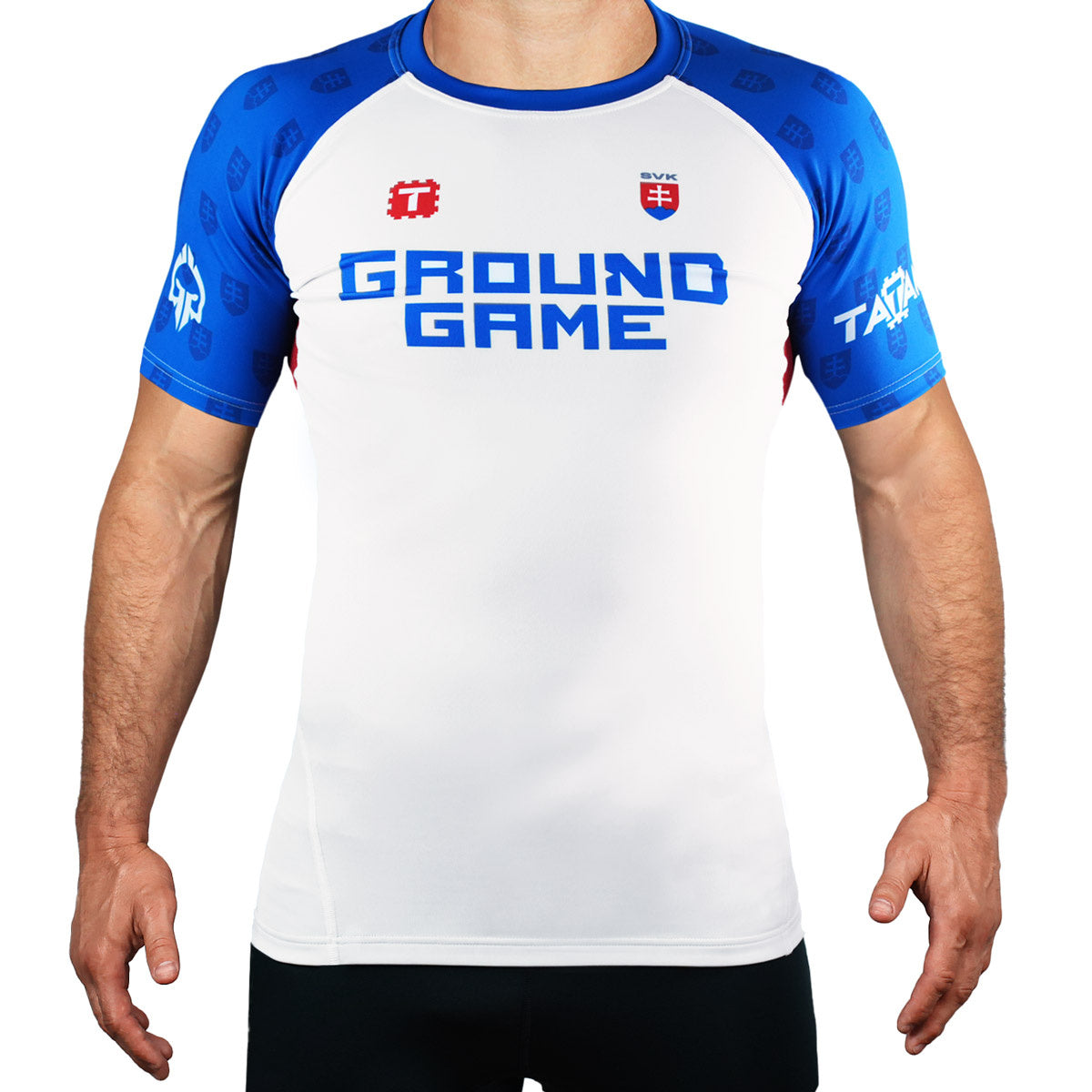 Rashguard Tatamy Slovaška s kratkimi rokavi (bel)