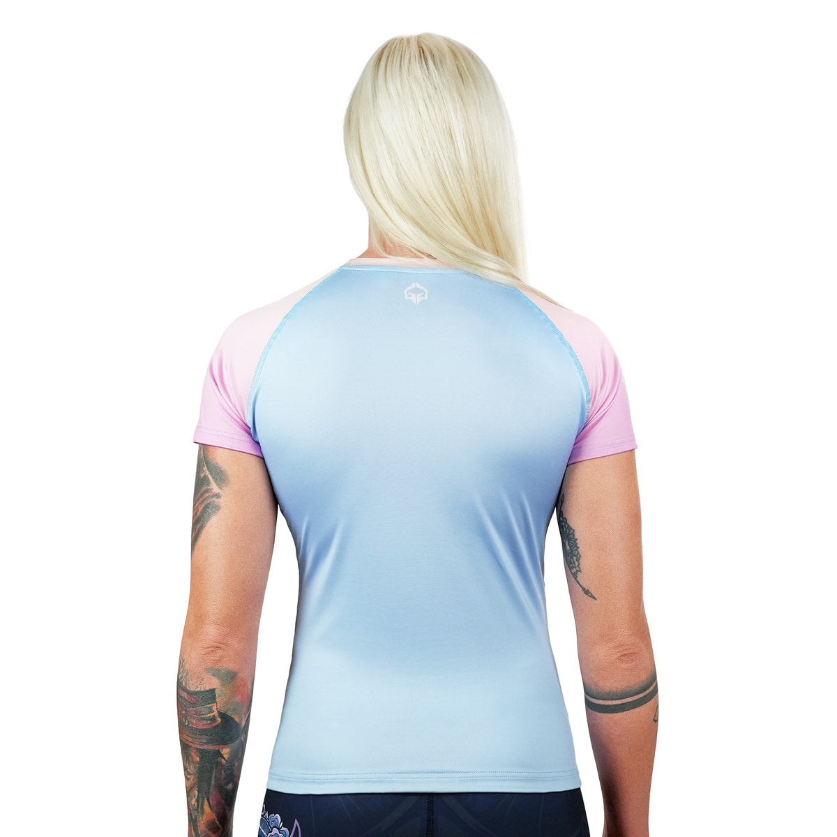Ženski rashguard Athletic Light Blue s kratkimi rokavi